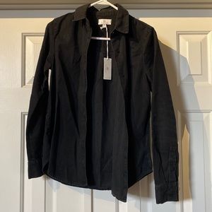 NWT Adriano Goldschmied Black Button down shirt
